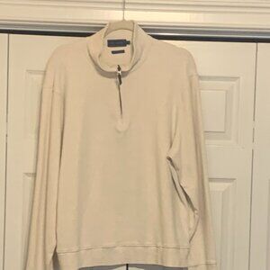 Biltmore cream colored Men's pullover quarter zip XL